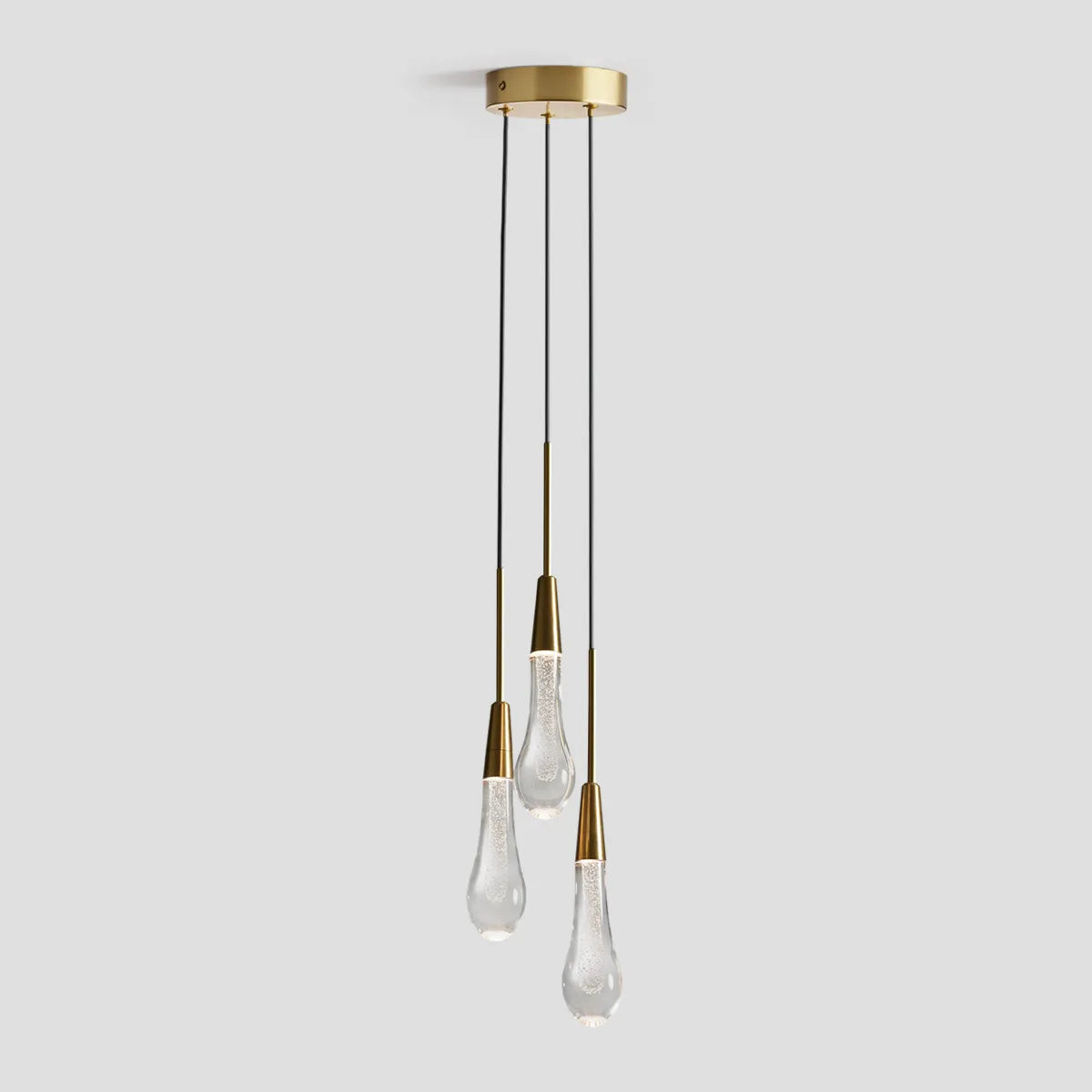 Soltaire Modern 3 Light Glass Round Chandelier Lighting Chandelier Kevin Studio Inc Brass  