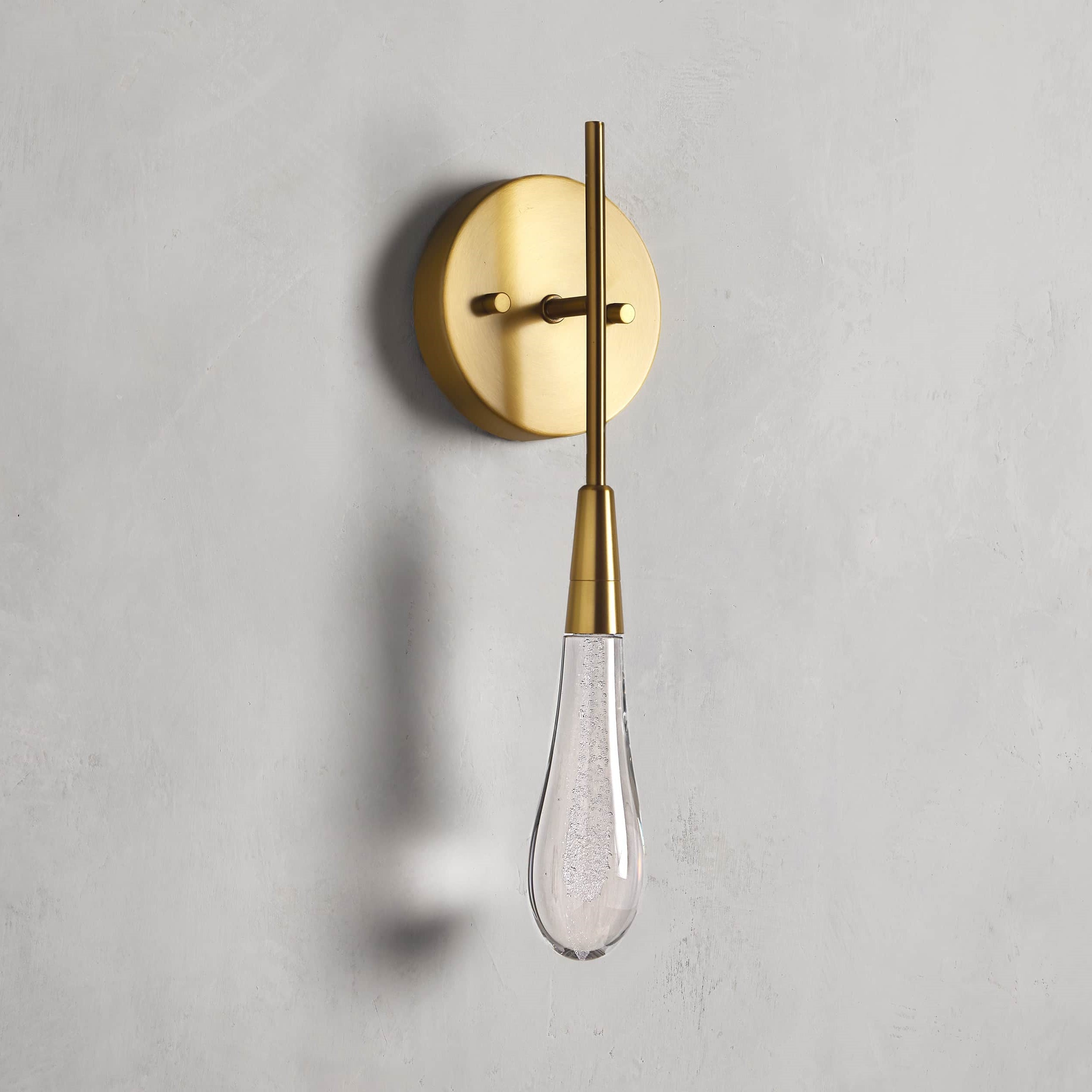 Soltaire Modern Glass Wall Sconce Wall Light Fixtures Kevin Studio Inc Brass  