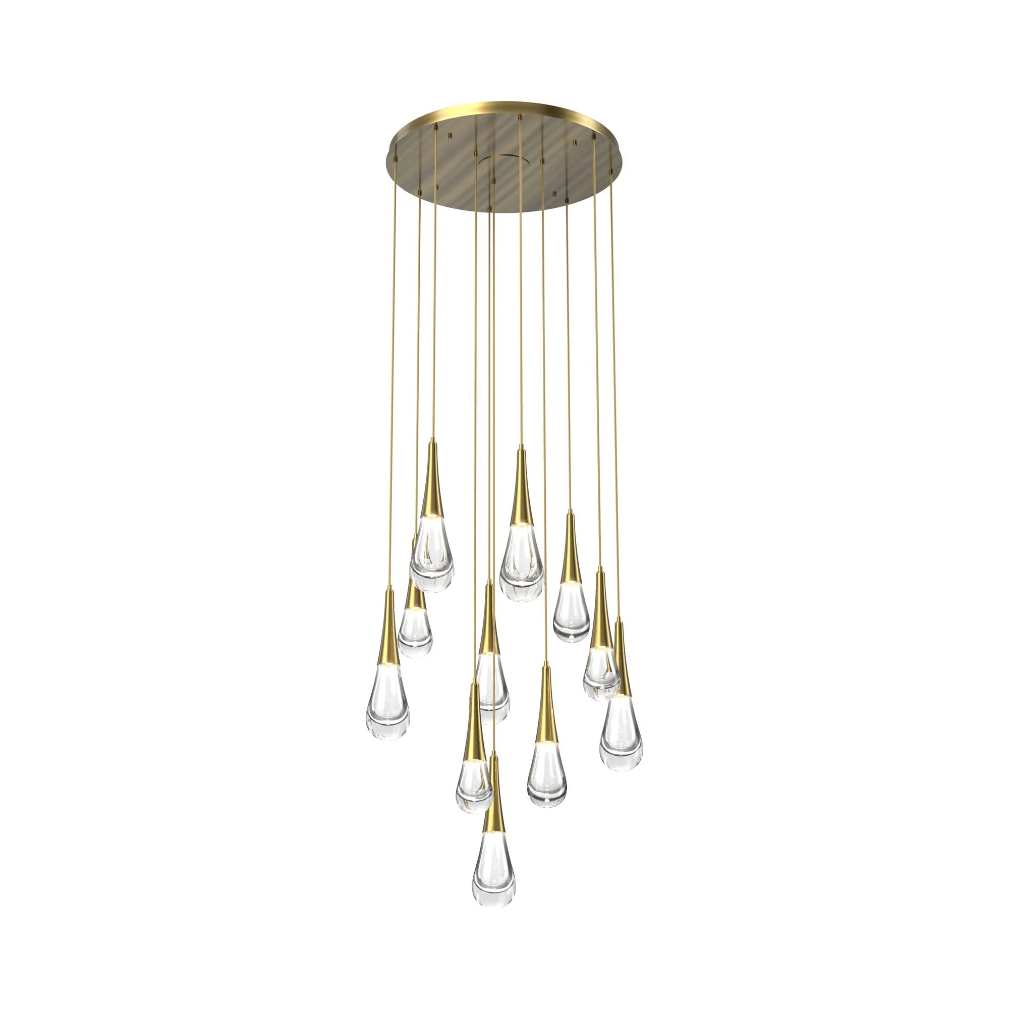 Rain LED Round Chandelier For Living Room, Hallway, Staircase