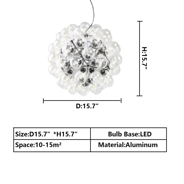 Italian Designer Creative Glass Ball Chandelier Scandinavian Dandelion Hallway/Entryway/Staircase Light Fixture