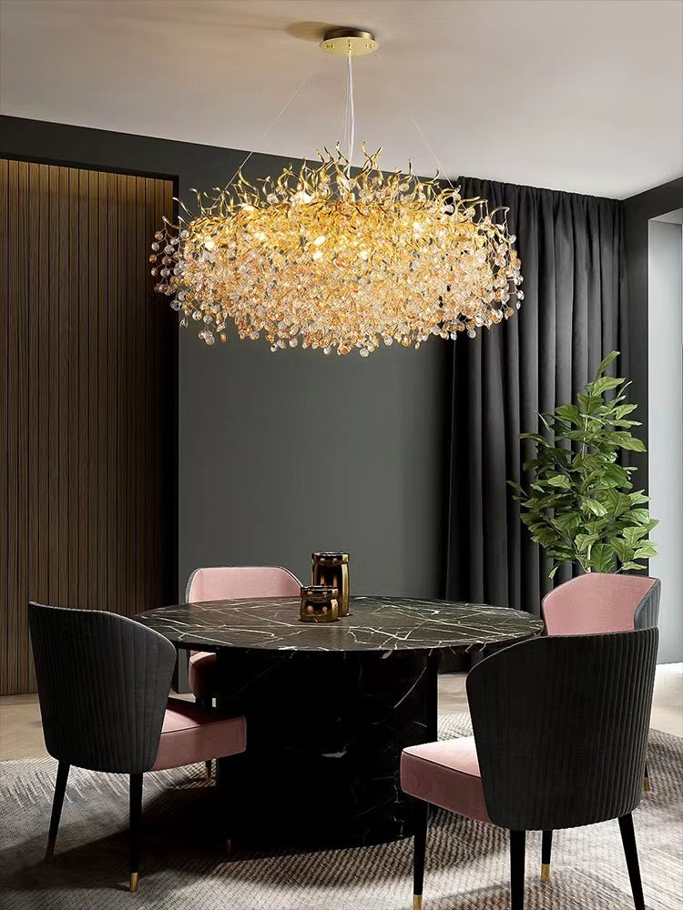 New Modern Light Luxury Branch Crystal Chandelier for Dining /Living Room