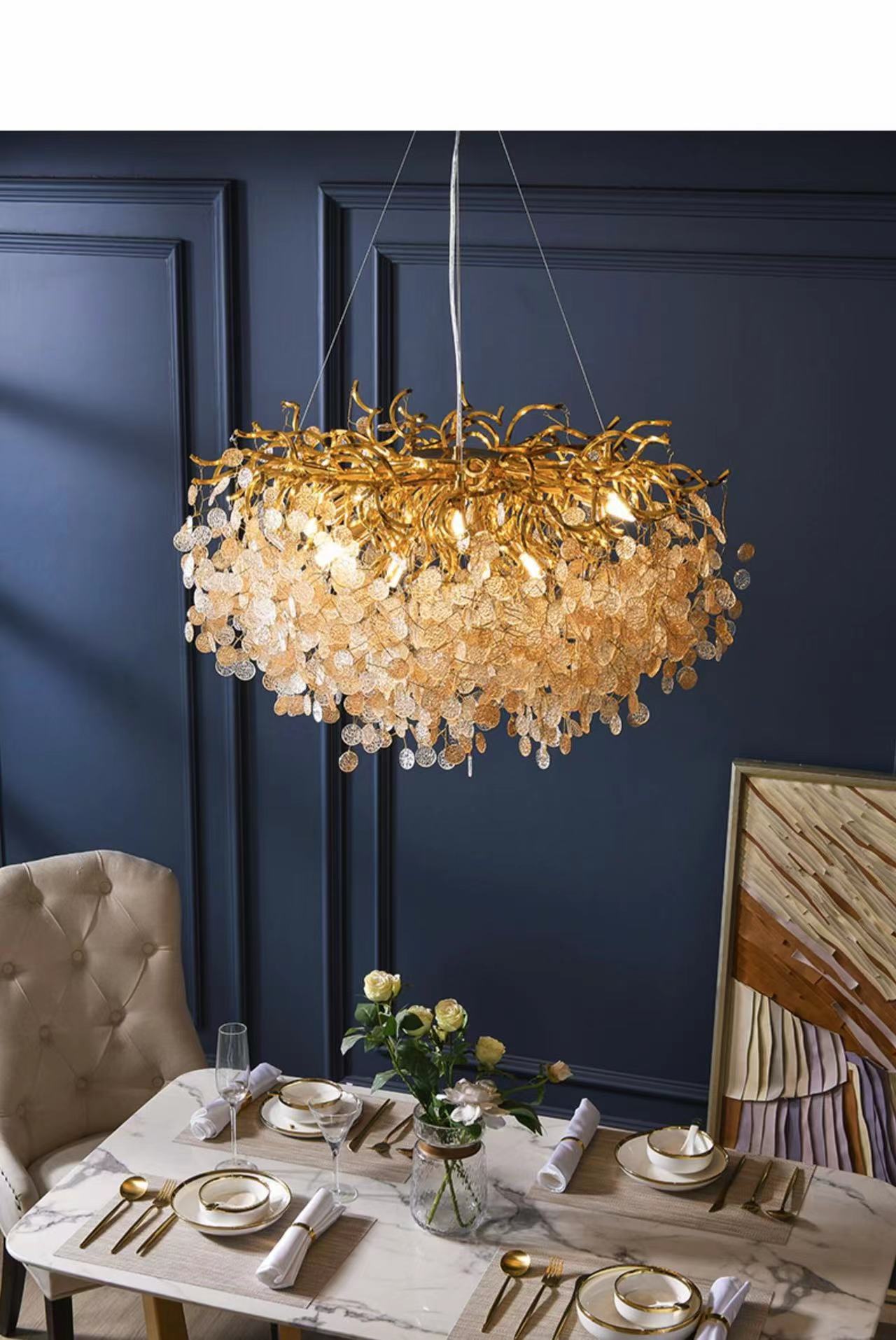 New Modern Light Luxury Branch Crystal Chandelier for Dining /Living Room