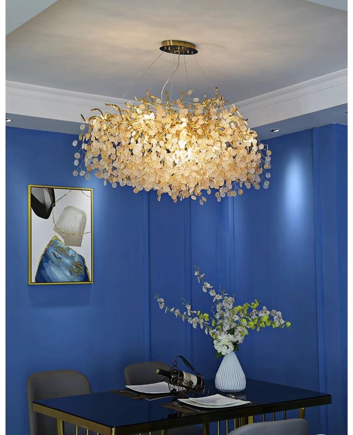 New Modern Light Luxury Branch Crystal Chandelier for Dining /Living Room