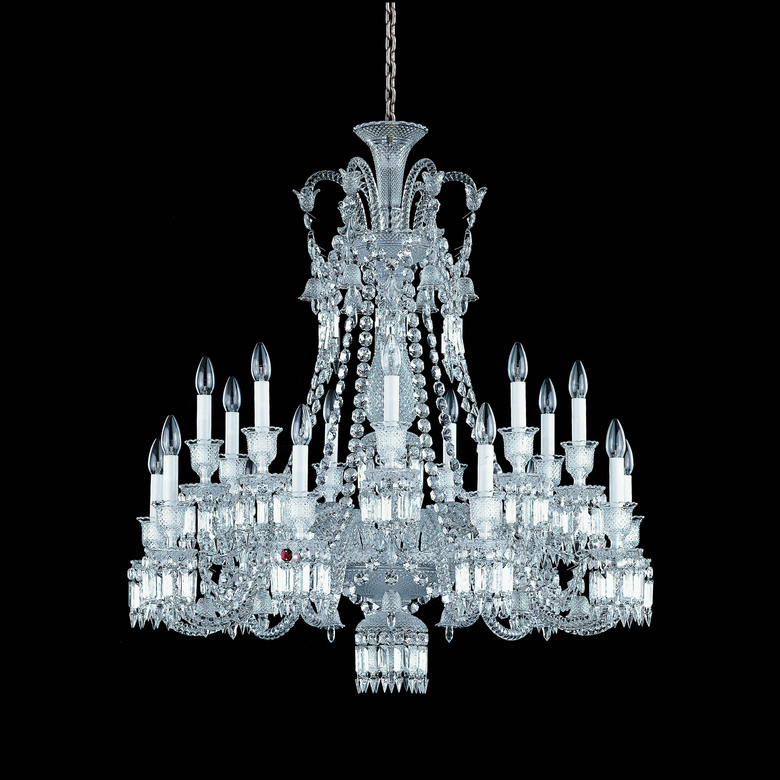 European-style Luxury Candle Blue/Clear Crystal Oversized Chandelier Art Branch Designer Foyer/Staircase Light Fixture