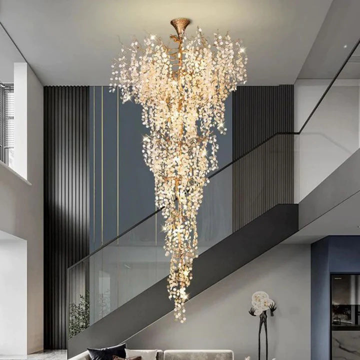 LS Luxury Spring 2 Story Foyer Branch Chandelier