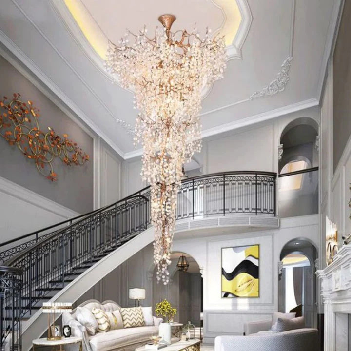 LS Luxury Spring 2 Story Foyer Branch Chandelier