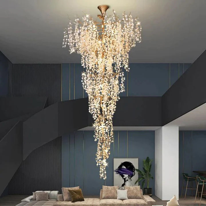 LS Luxury Spring 2 Story Foyer Branch Chandelier