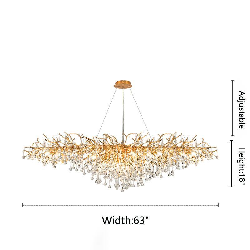 LS Tree Branch Kala Gold Branch Crystal Chandelier