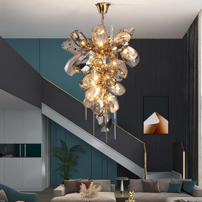 Modern Wine Glass Shape Chandelier Italian Light Luxury  Light Fixture for Ding/ Living Room/ Duplex/ Villa/ Restaurant