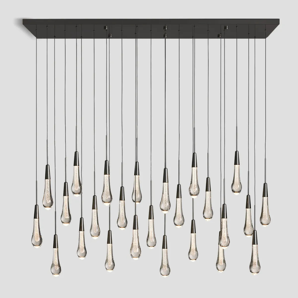 Soltaire Modern Glass Linear Chandelier 37'' 50'' 70''W 87"W 120"W Chandelier Kevin Studio Inc   