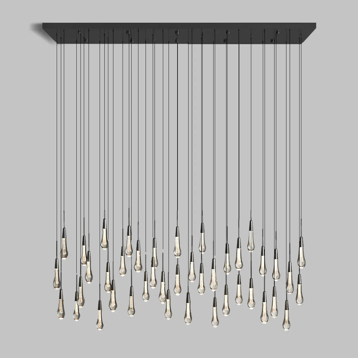 Soltaire Modern Glass Linear Chandelier 37'' 50'' 70''W 87"W 120"W Chandelier Kevin Studio Inc   