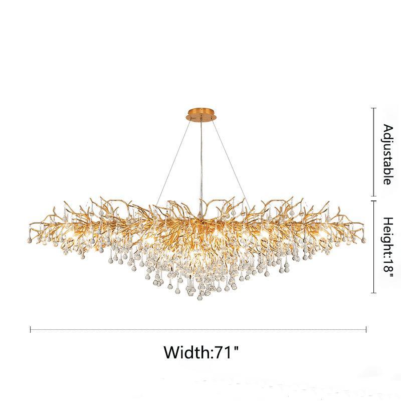 LS Tree Branch Kala Gold Branch Crystal Chandelier