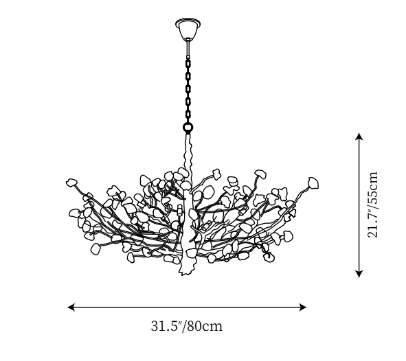 Creative Design Gemstone Branch Chandelier for Living Room/Bedroom