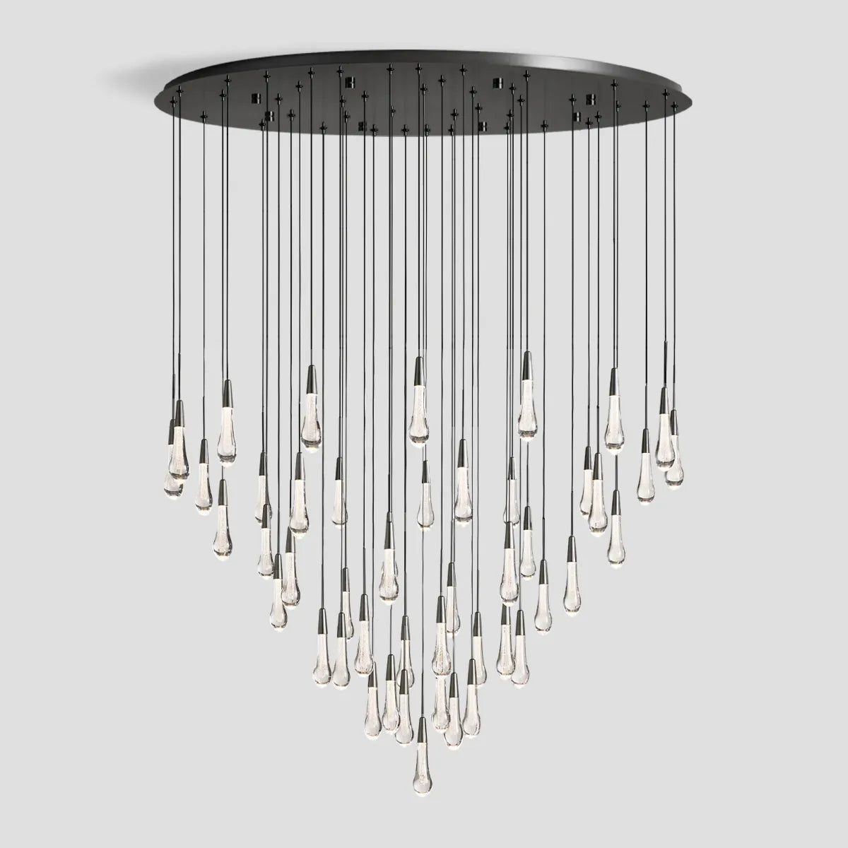 Soltaire Modern Round Glass  Chandelier 17'' 24'' 36'' 58'' Chandelier Kevin Studio Inc   