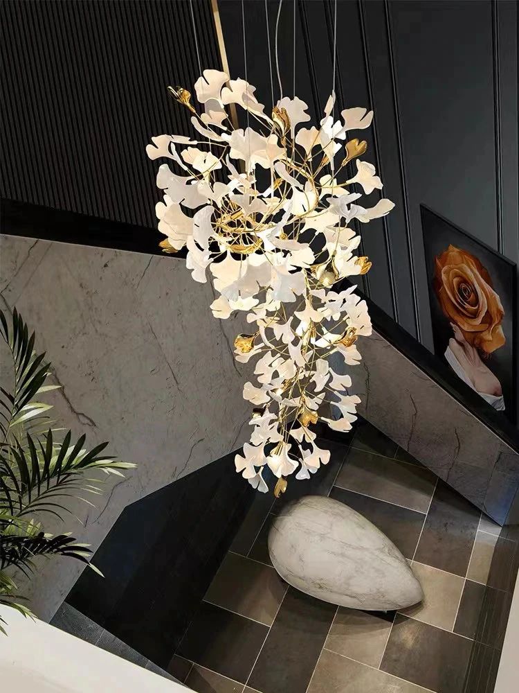 LS Ceramic Ginkgo Ceramic Chandelier