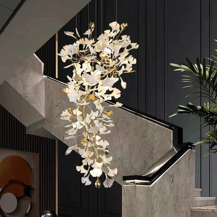 LS Ceramic Ginkgo Ceramic Chandelier