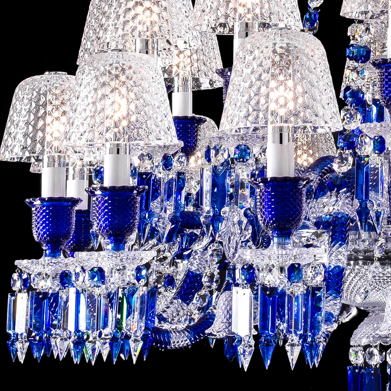 Bacckrat  Zenith Faunacrystopolis Blue Crystal Chandelier