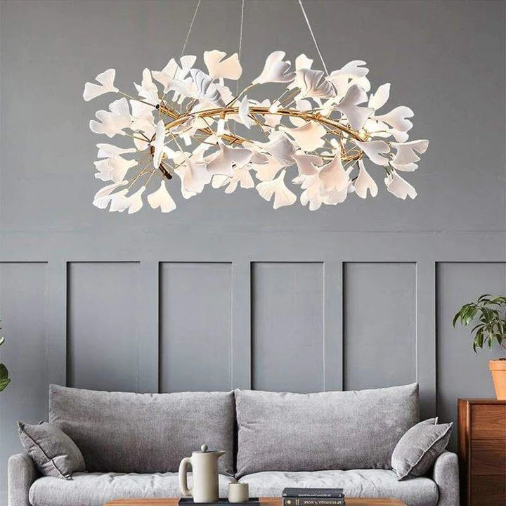 LS Luxury Ceramic Ginkgo Chandelier