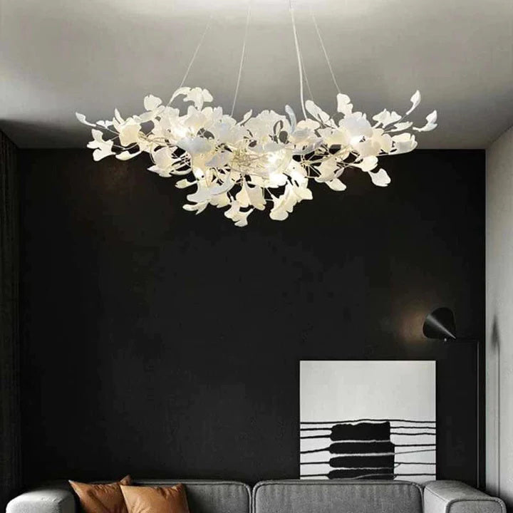 LS Luxury Ceramic Ginkgo Chandelier