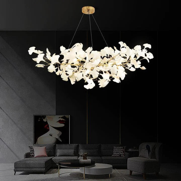 LS Luxury Ceramic Ginkgo Chandelier