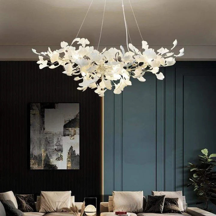 LS Luxury Ceramic Ginkgo Chandelier