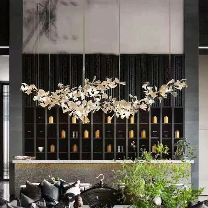 LS Luxury Ceramic Ginkgo Chandelier