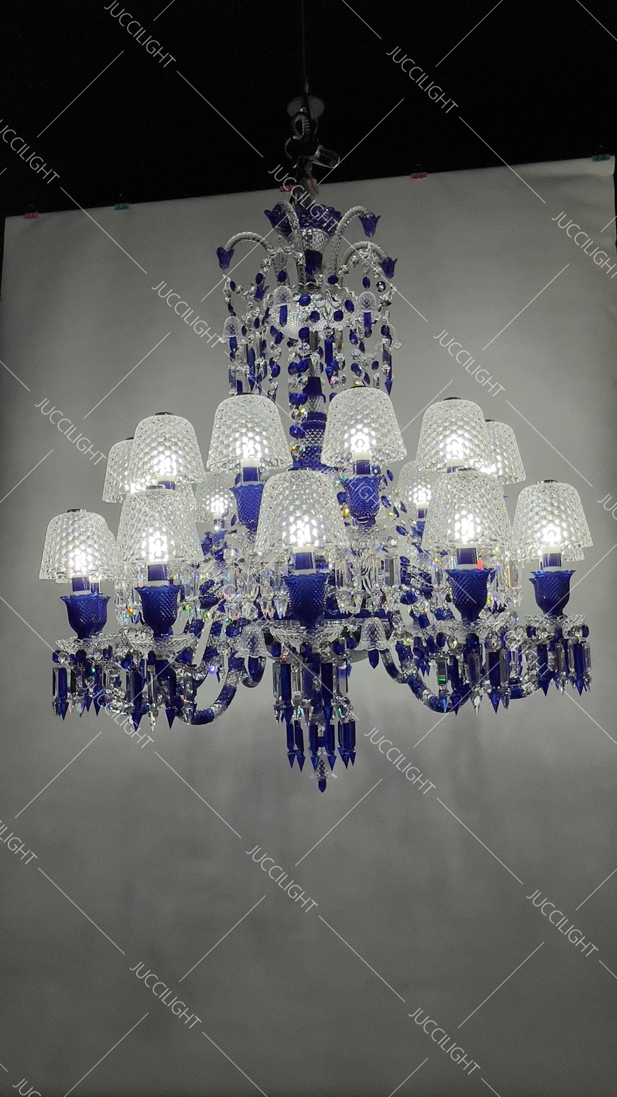 Bacckrat  Zenith Faunacrystopolis Blue Crystal Chandelier