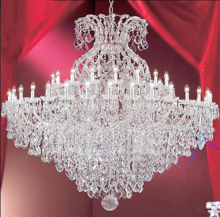 Extra Large Multi-layers Luxury Candle Branch Crystal Chandelier for Living Room/Foyer/Stairs