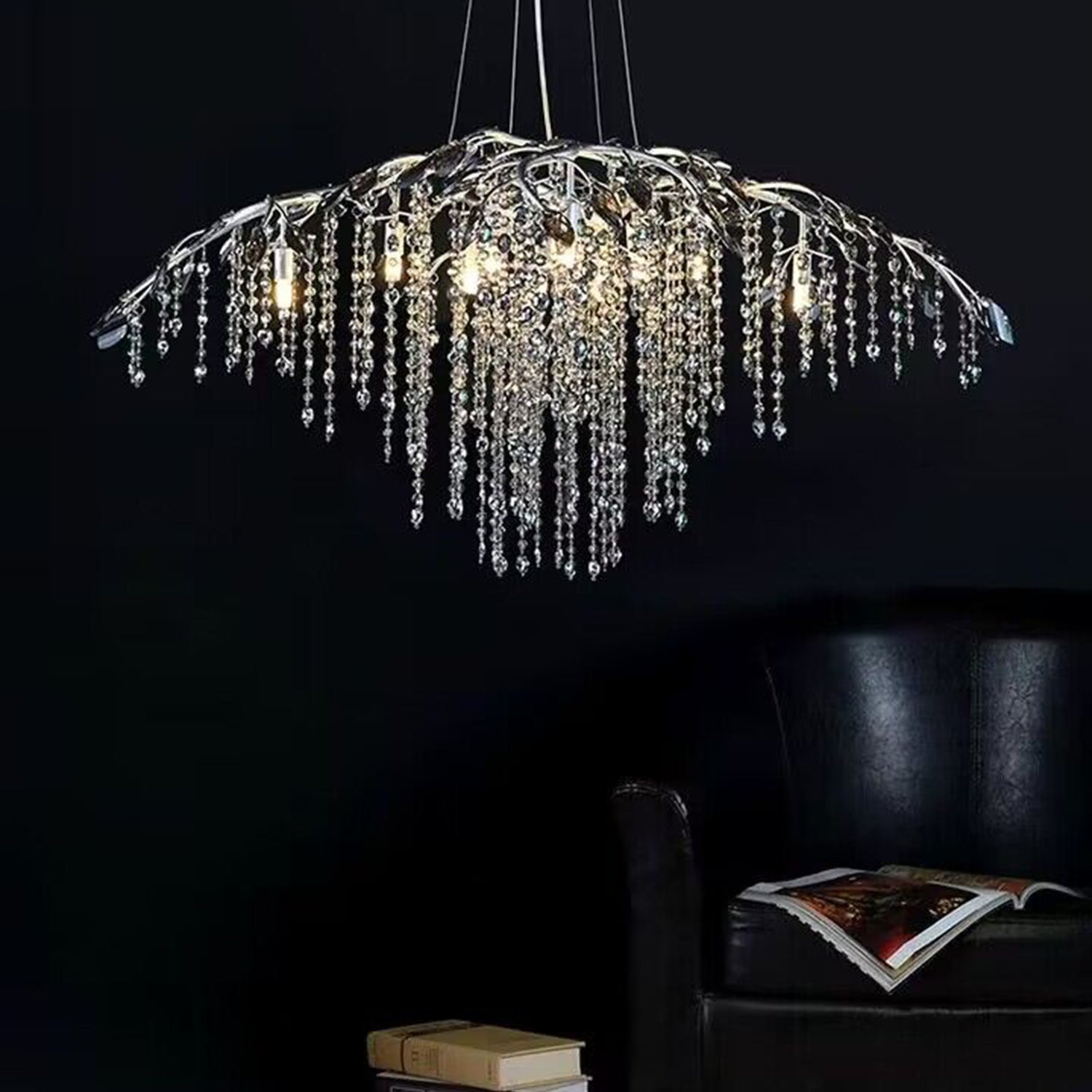 New Luxury Branch Crystal Pendant Chandelier Designer Creative Art Dining Room/Living Room Light Fixture