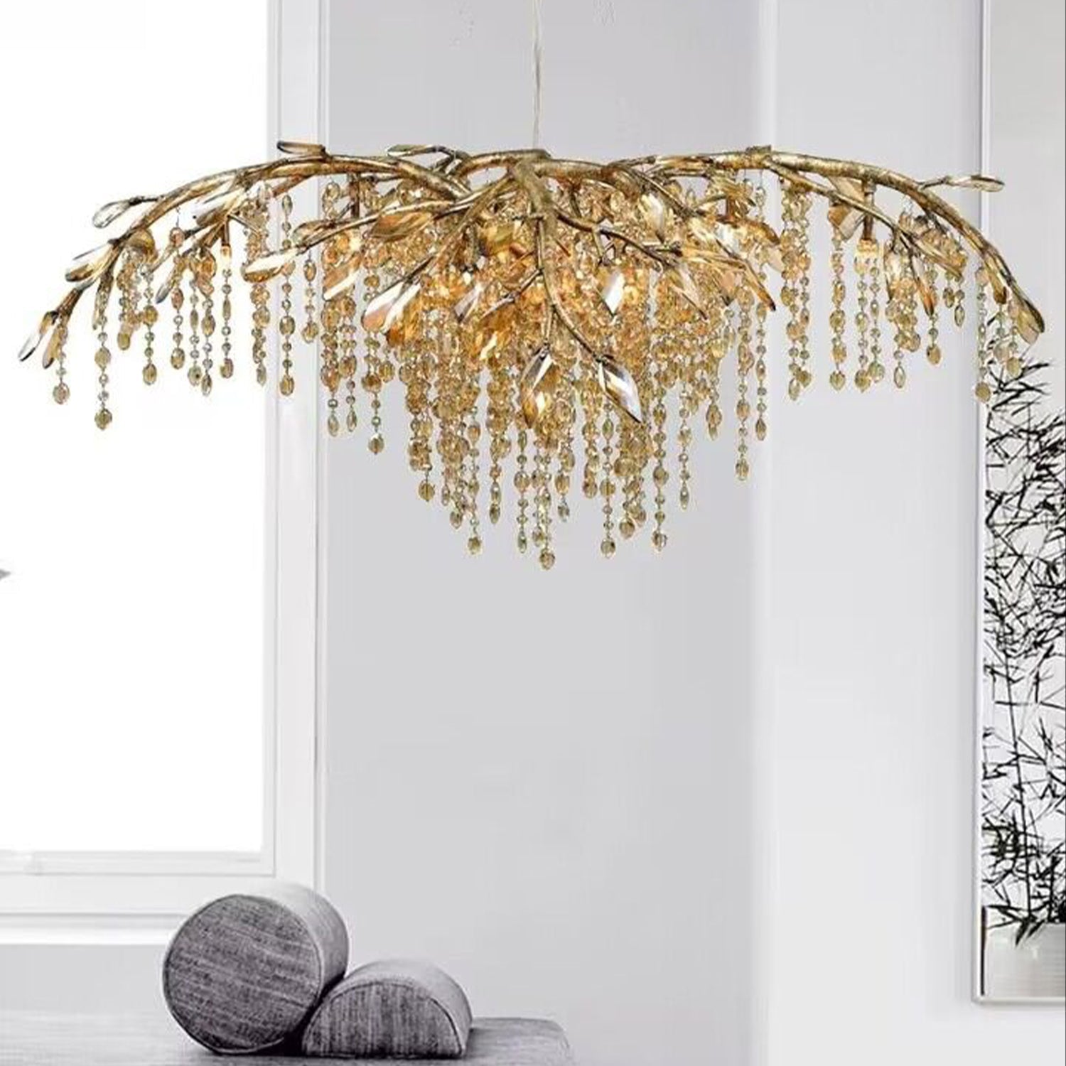 New Luxury Branch Crystal Pendant Chandelier Designer Creative Art Dining Room/Living Room Light Fixture