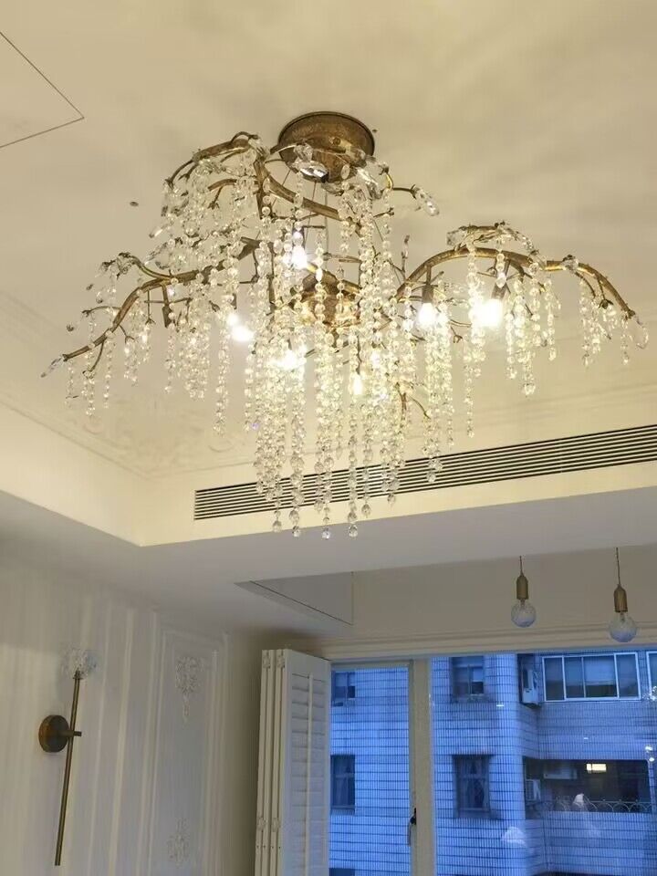 New Luxury Branch Crystal Pendant Chandelier Designer Creative Art Dining Room/Living Room Light Fixture