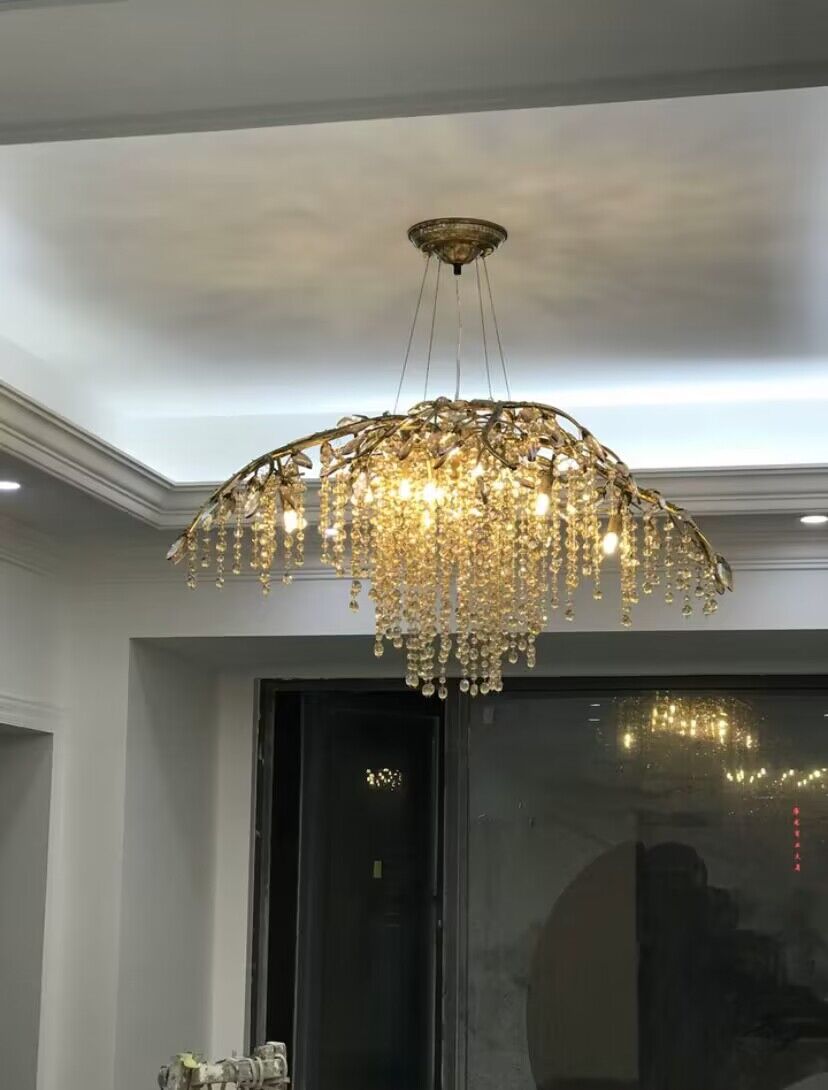 New Luxury Branch Crystal Pendant Chandelier Designer Creative Art Dining Room/Living Room Light Fixture