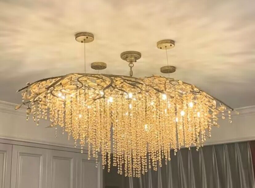 New Luxury Branch Crystal Pendant Chandelier Designer Creative Art Dining Room/Living Room Light Fixture