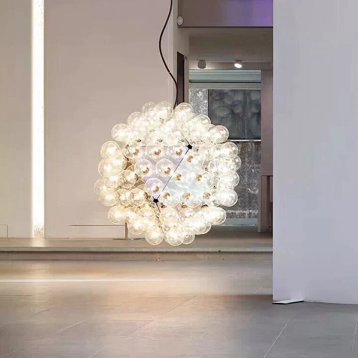 Italian Designer Creative Glass Ball Chandelier Scandinavian Dandelion Hallway/Entryway/Staircase Light Fixture