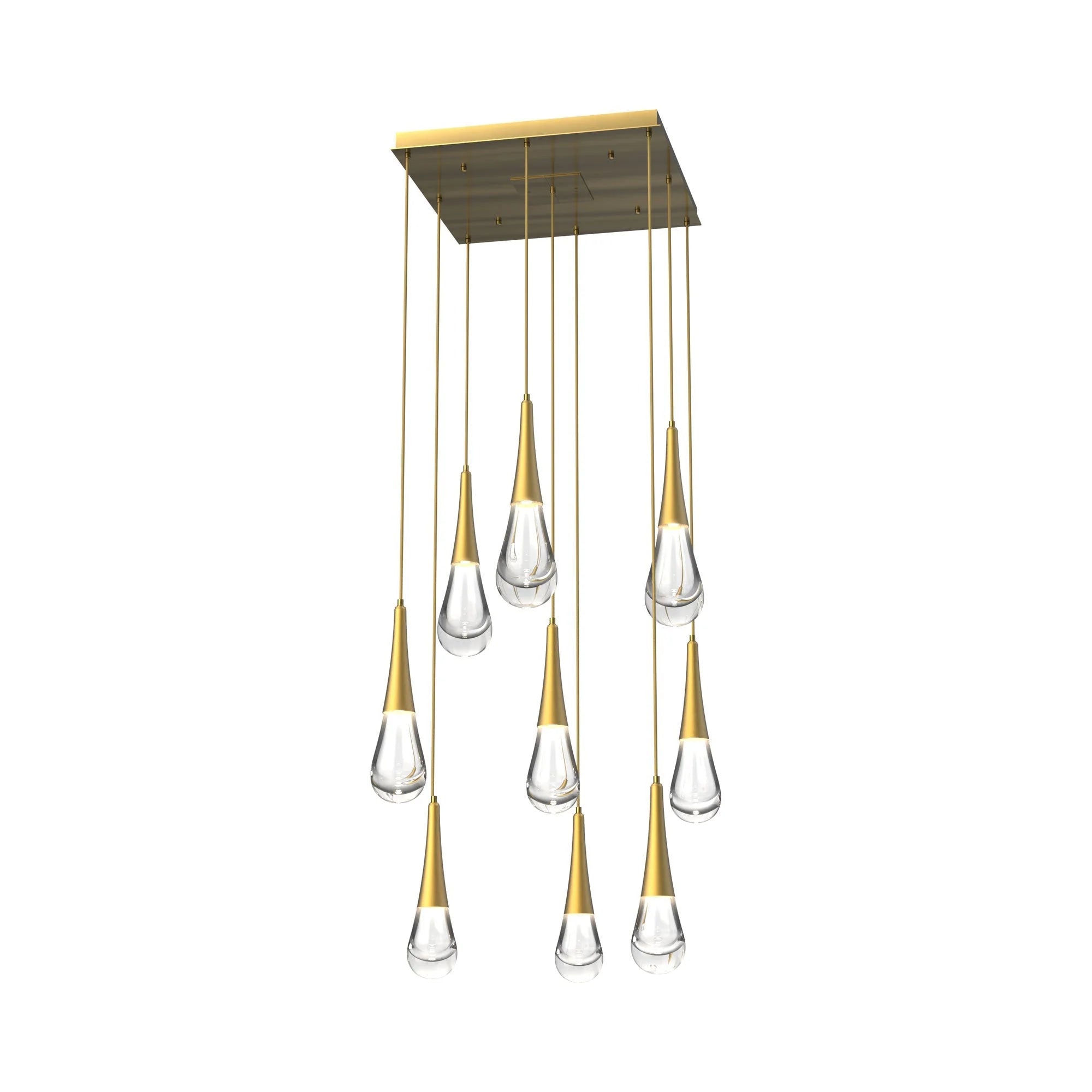 Rain LED Square Chandelier For Living Room, Hallway, Staircase