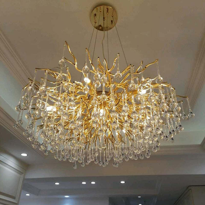 LS Tree Branch Kala Gold Branch Crystal Chandelier