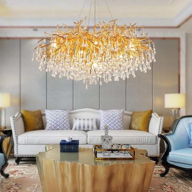 LS Tree Branch Kala Gold Branch Crystal Chandelier