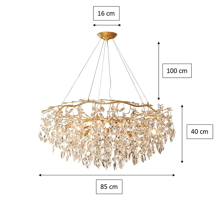 LS Doris Round Modern Branch Chandeliers