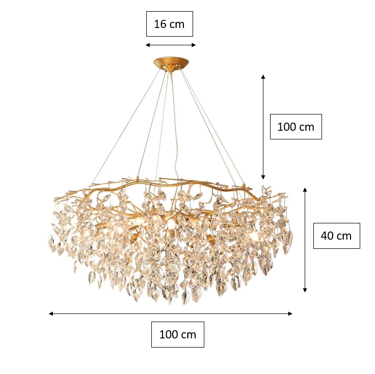 LS Doris Round Modern Branch Chandeliers