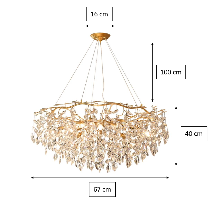 LS Doris Round Modern Branch Chandeliers