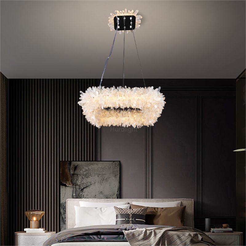 Primary Crystal Cluster Square Modern Chandelier chandeliers for dining room,chandeliers for stairways,chandeliers for foyer,chandeliers for bedrooms,chandeliers for kitchen,chandeliers for living room Rbrights   