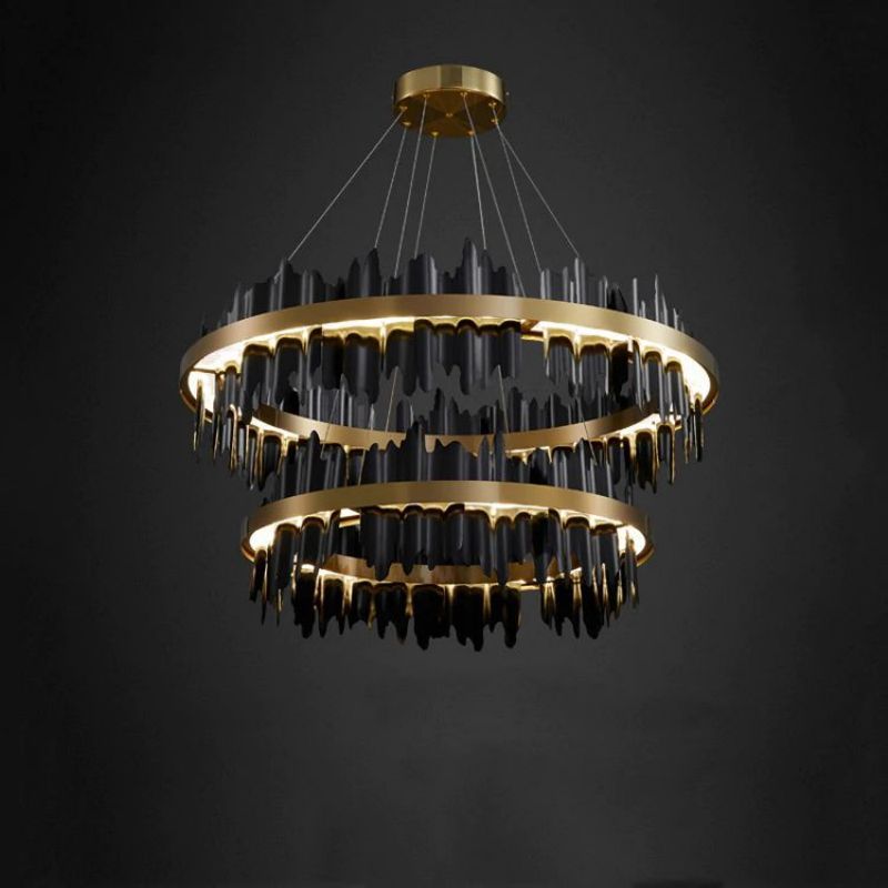 Maylisa 2-Tier Round Chandelier chandeliers for dining room,chandeliers for stairways,chandeliers for foyer,chandeliers for bedrooms,chandeliers for kitchen,chandeliers for living room Rbrights Style B  